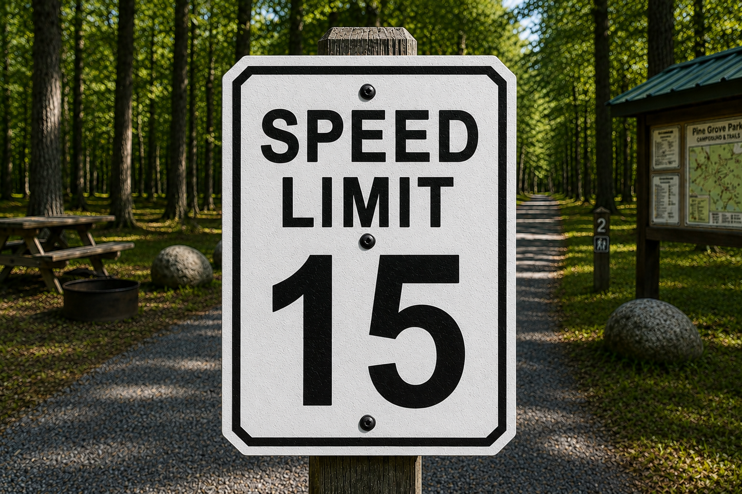 15 MPH Speed Limit Sign