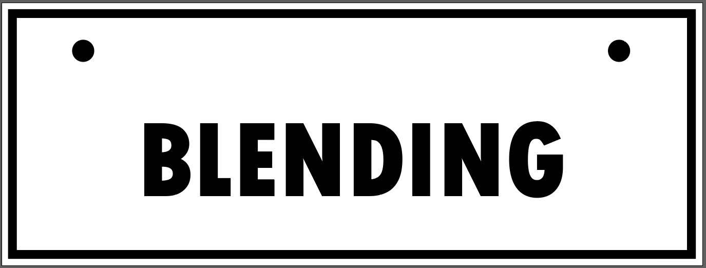 "BLENDING" TAG, 3 X 8