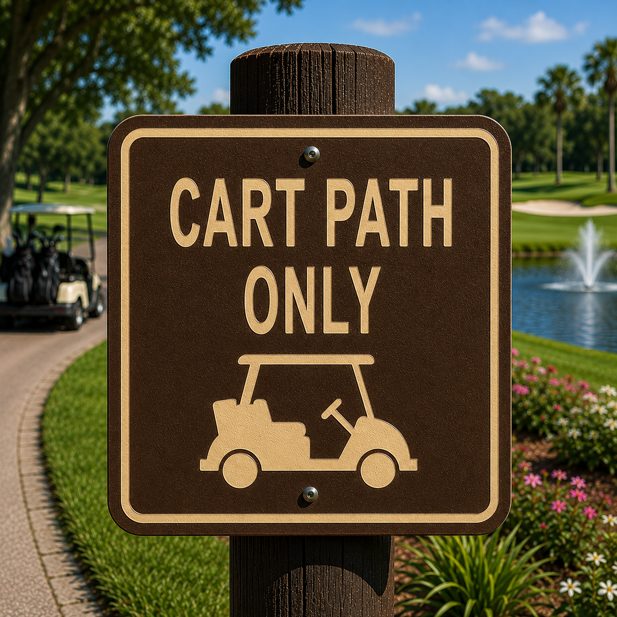 Cart Path Only Sign