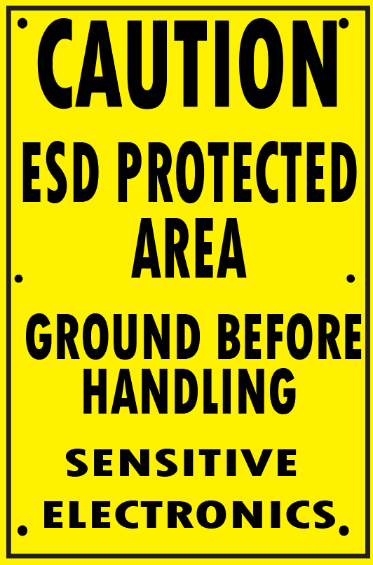 ESD PROTECTED AREA - GROUND BEFORE HANDLING