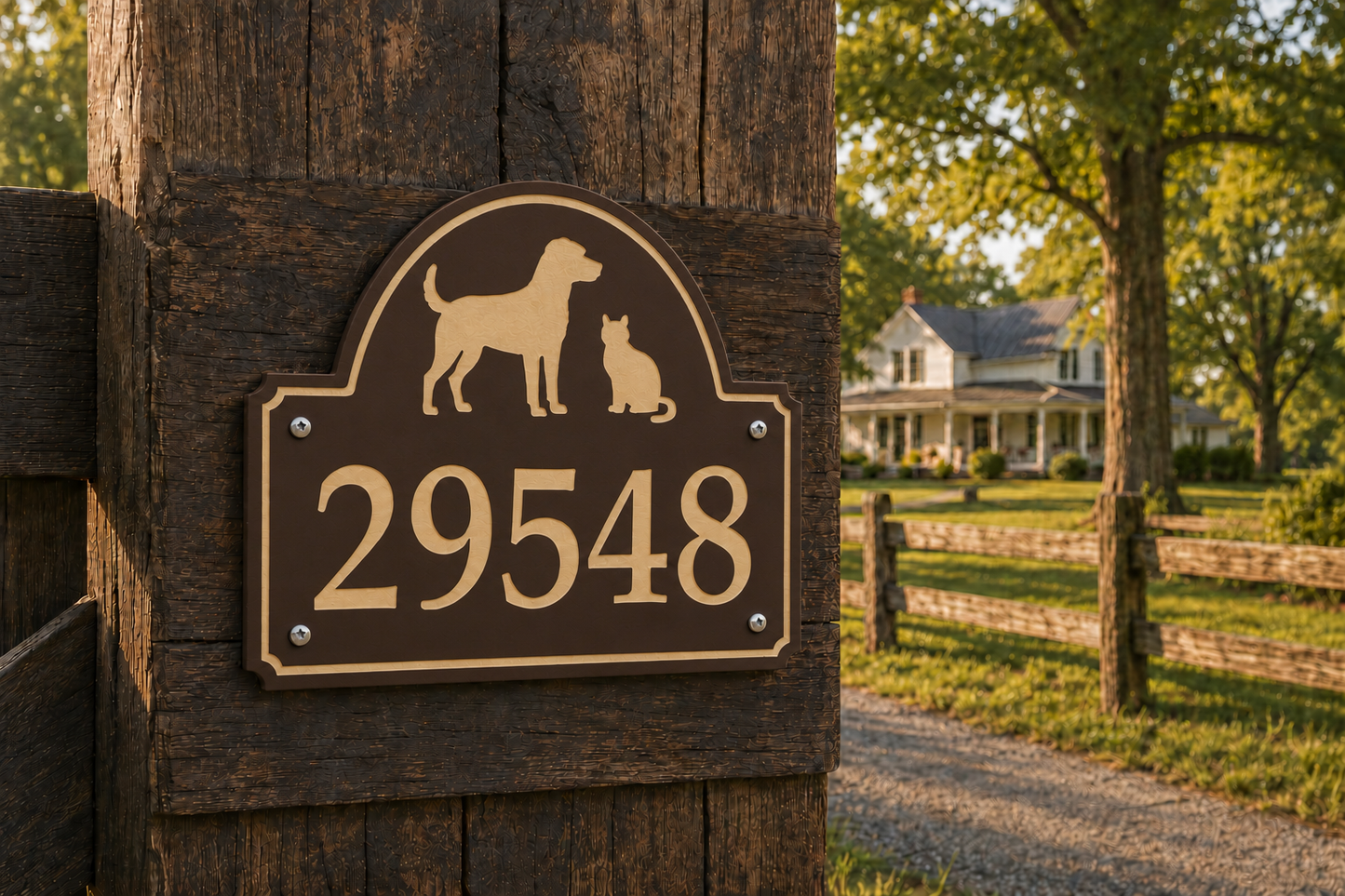 Dog & Cat Numerical Address Sign