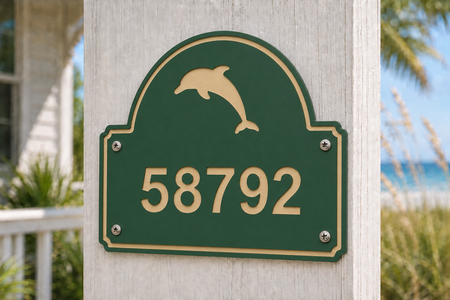 Dolphin Coastal Address Plaque