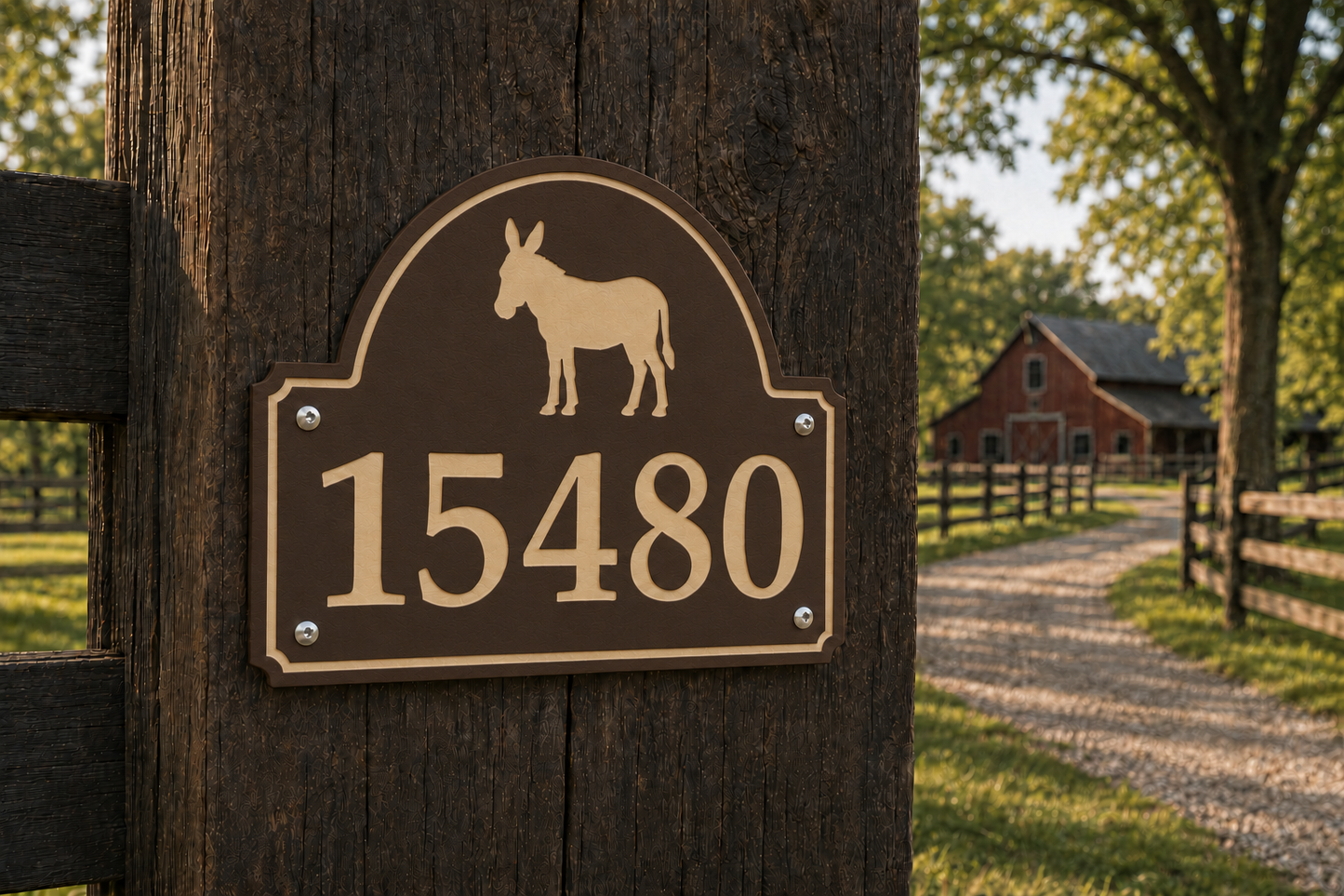 Donkey Numerical Address Sign