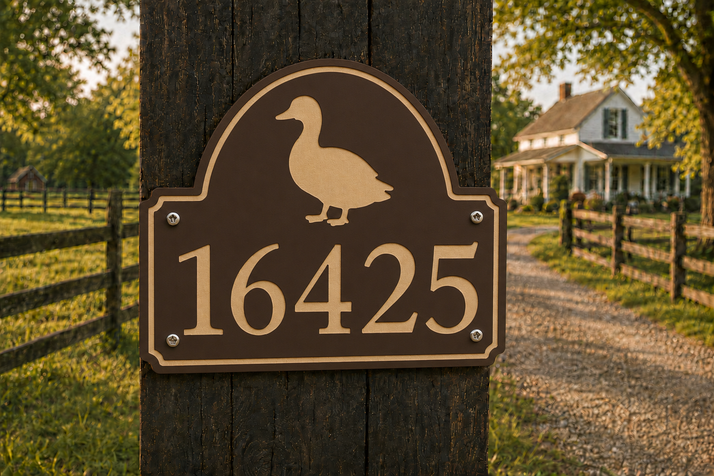 Duck Numeric Address Sign