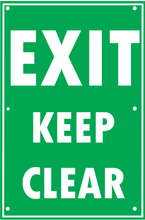 EXIT KEEP CLEAR