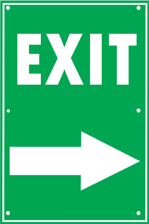 EXIT RIGHT ARROW