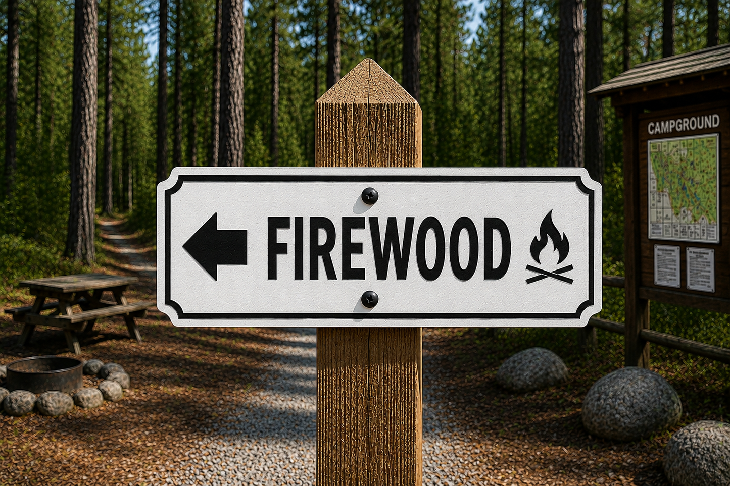 Firewood Directional Sign