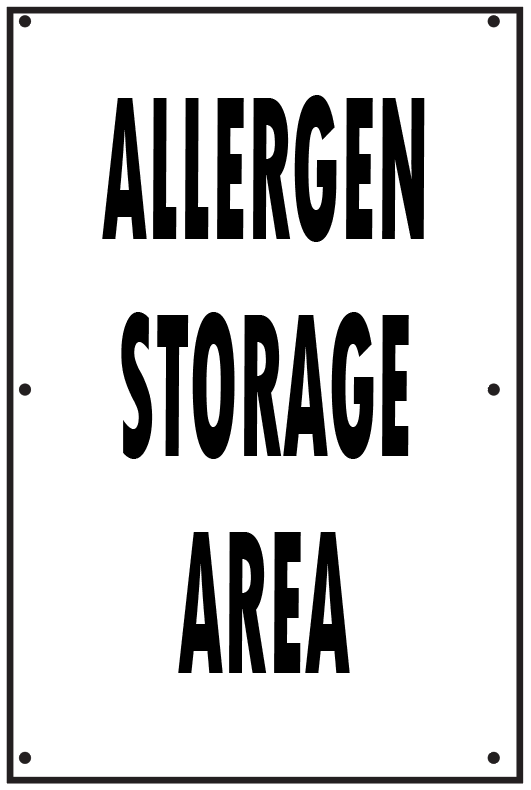 ALLERGEN STORAGE AREA