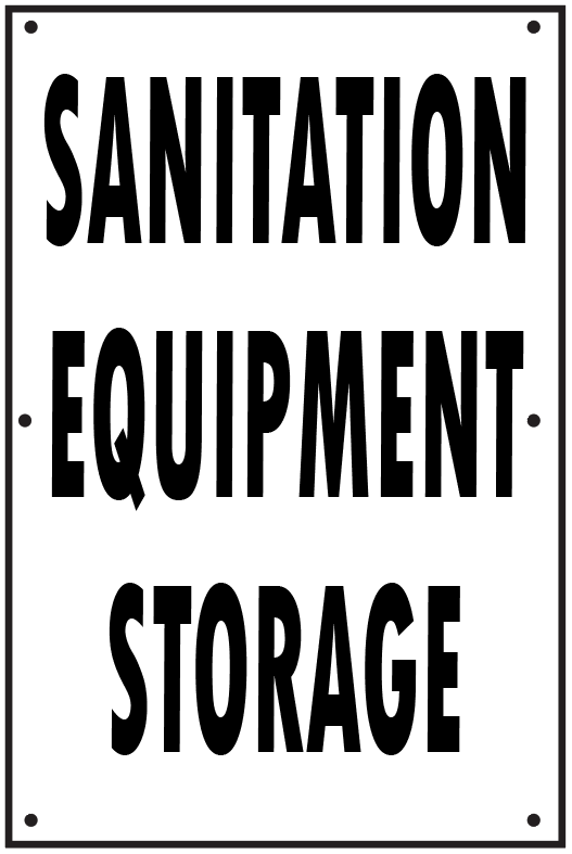 SANITATION EQUIPMENT STORAGE