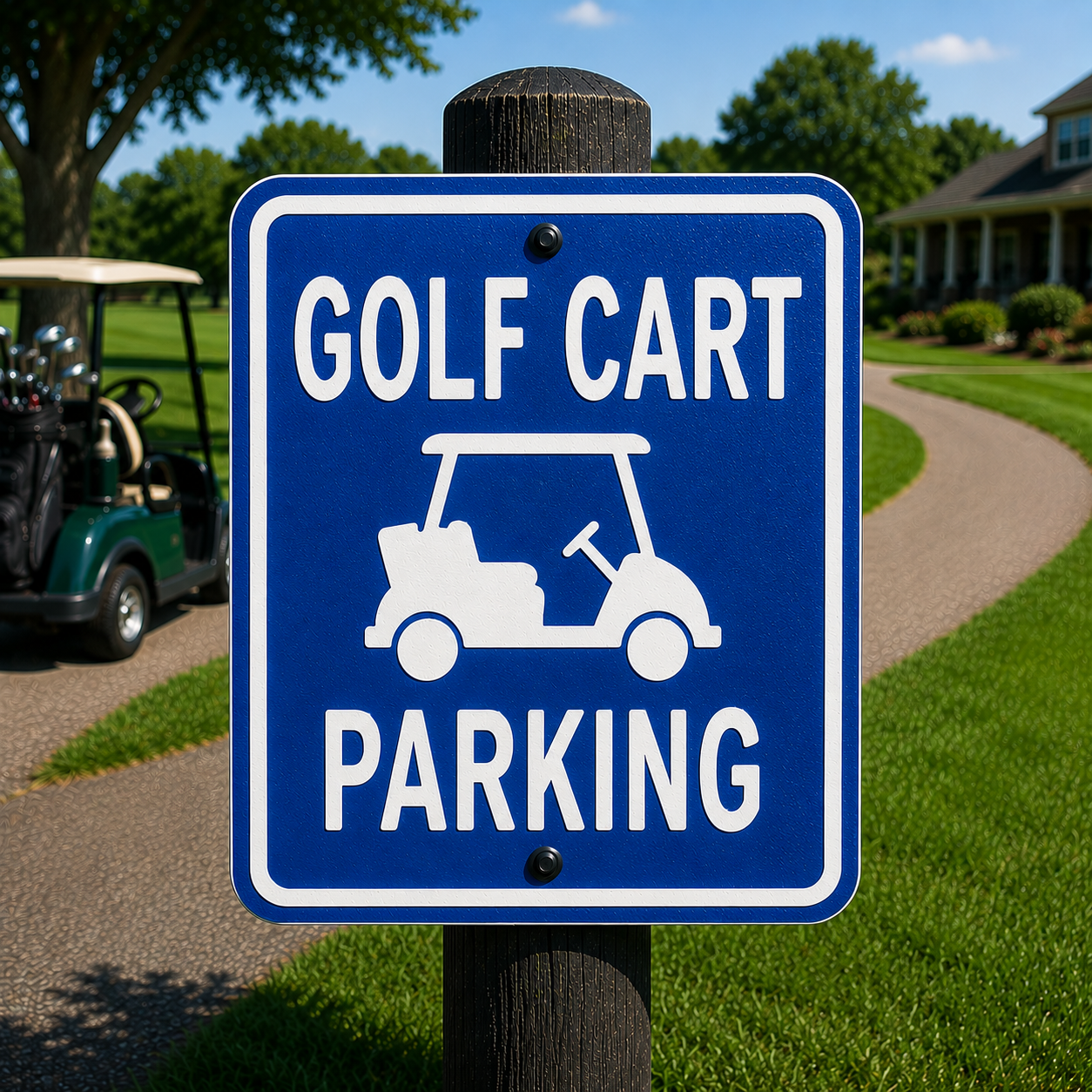Golf Cart Parking Sign