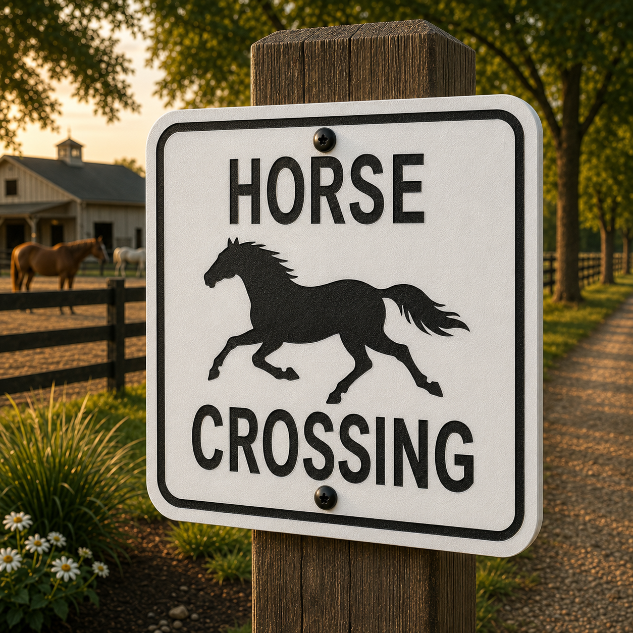 Horse Crossing Sign