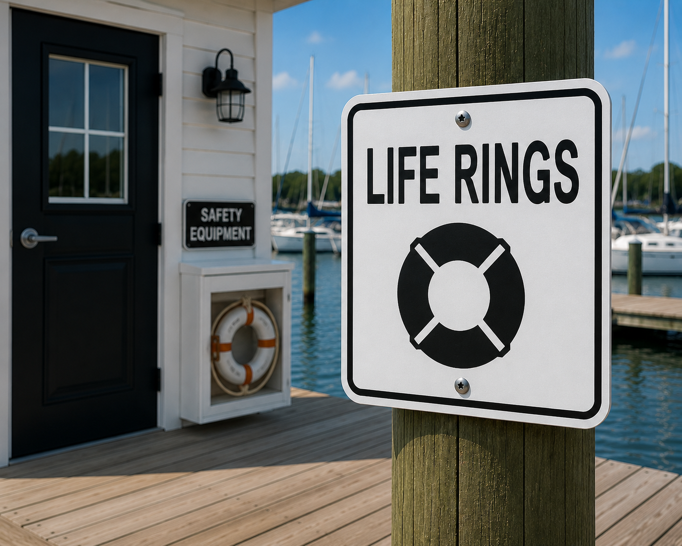 Life Rings Sign 10 x 10