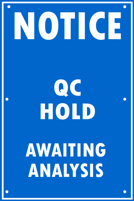 QC HOLD - AWAITING ANALYSIS