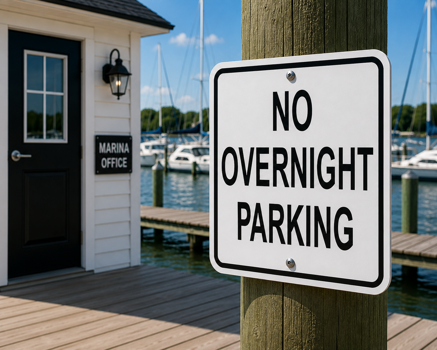 No Overnight Parking Sign 10 x 10