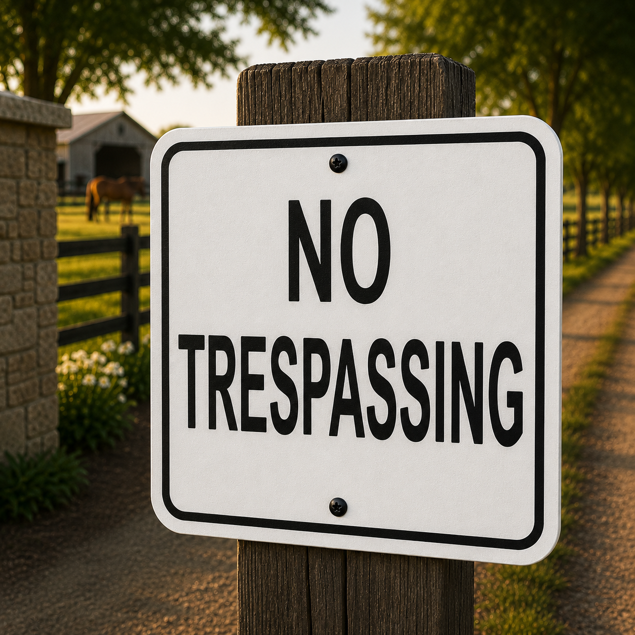 No Trespassing Sign - 10 x 10