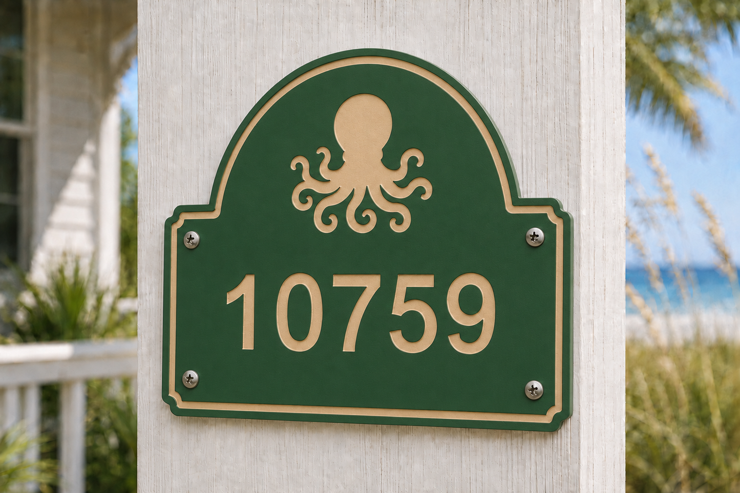 Octopus Coastal Address Plaque