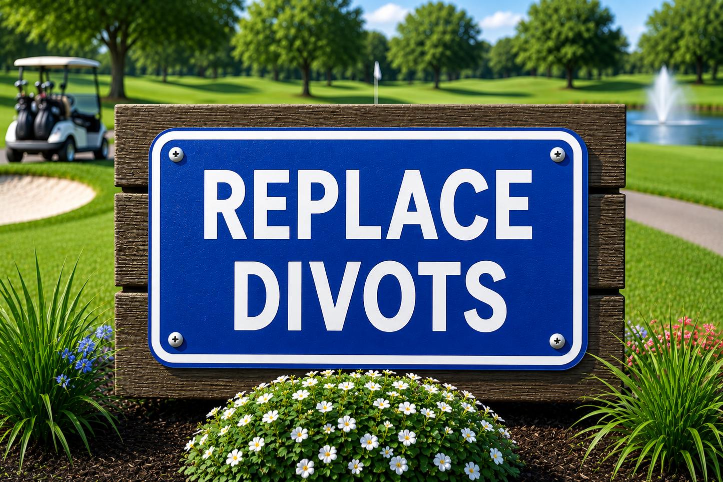 Repair Divots Sign