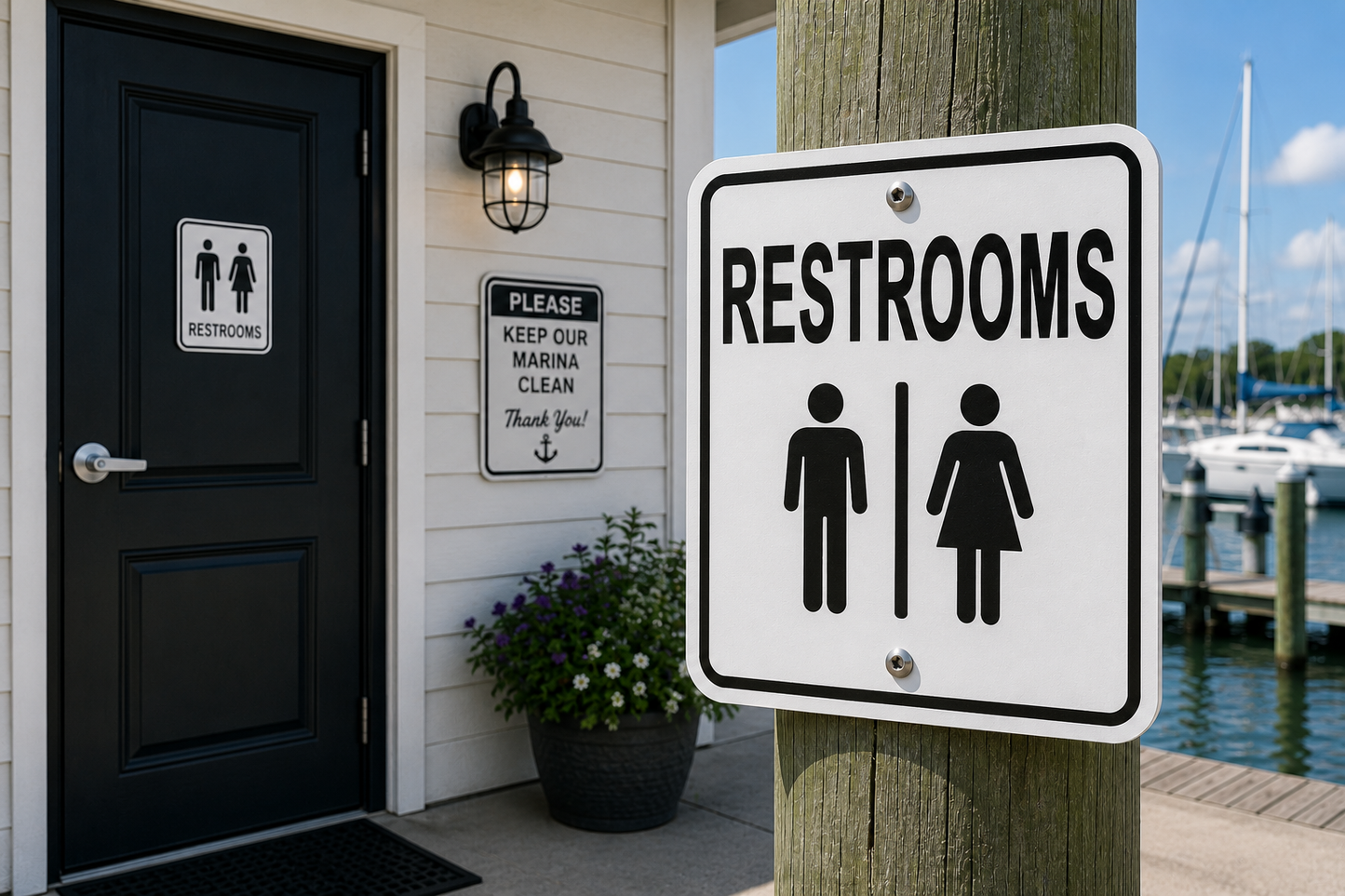 Restrooms Sign 10 x 10
