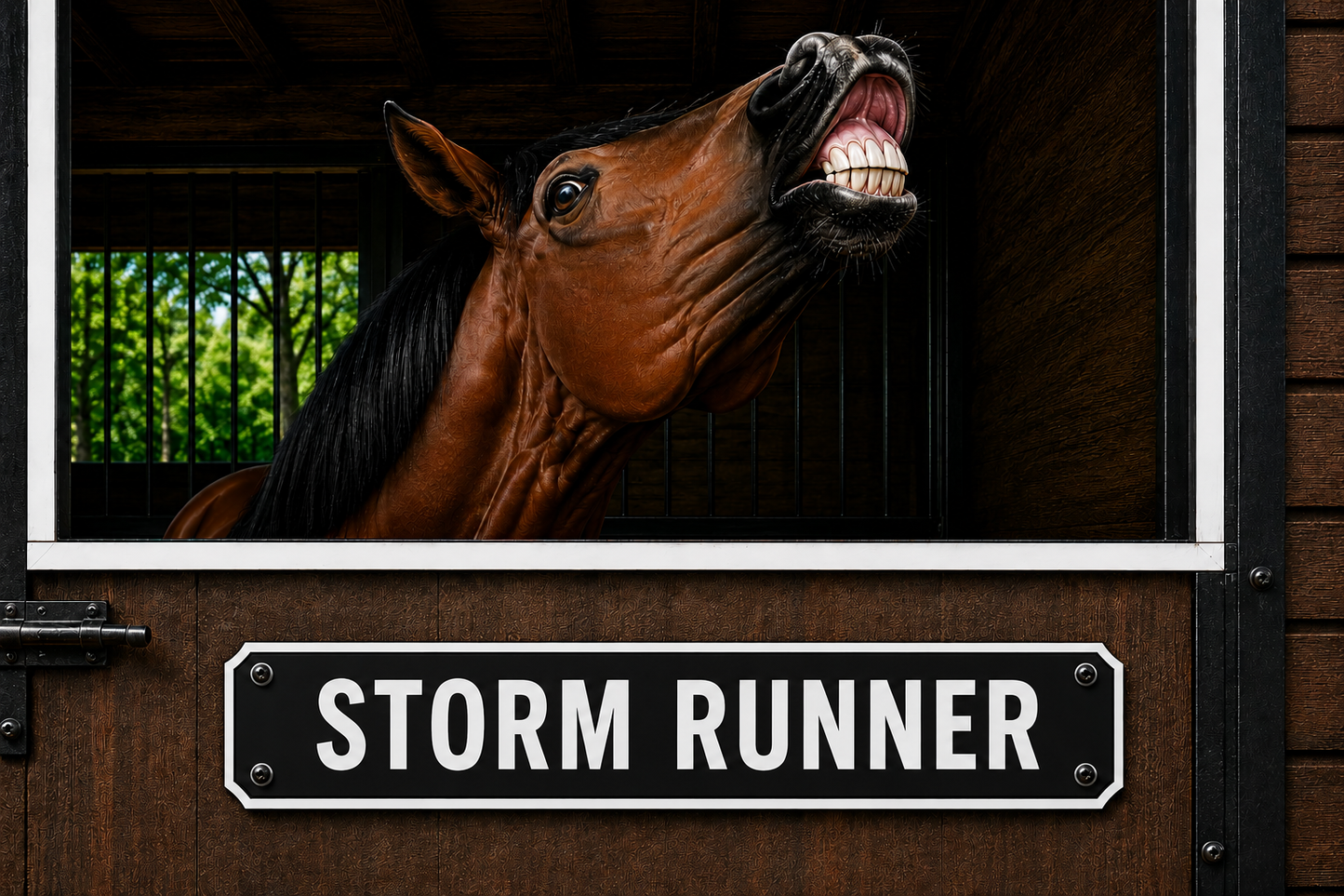 Custom Stable & Stall Sign - 1 Line - 5 x 18