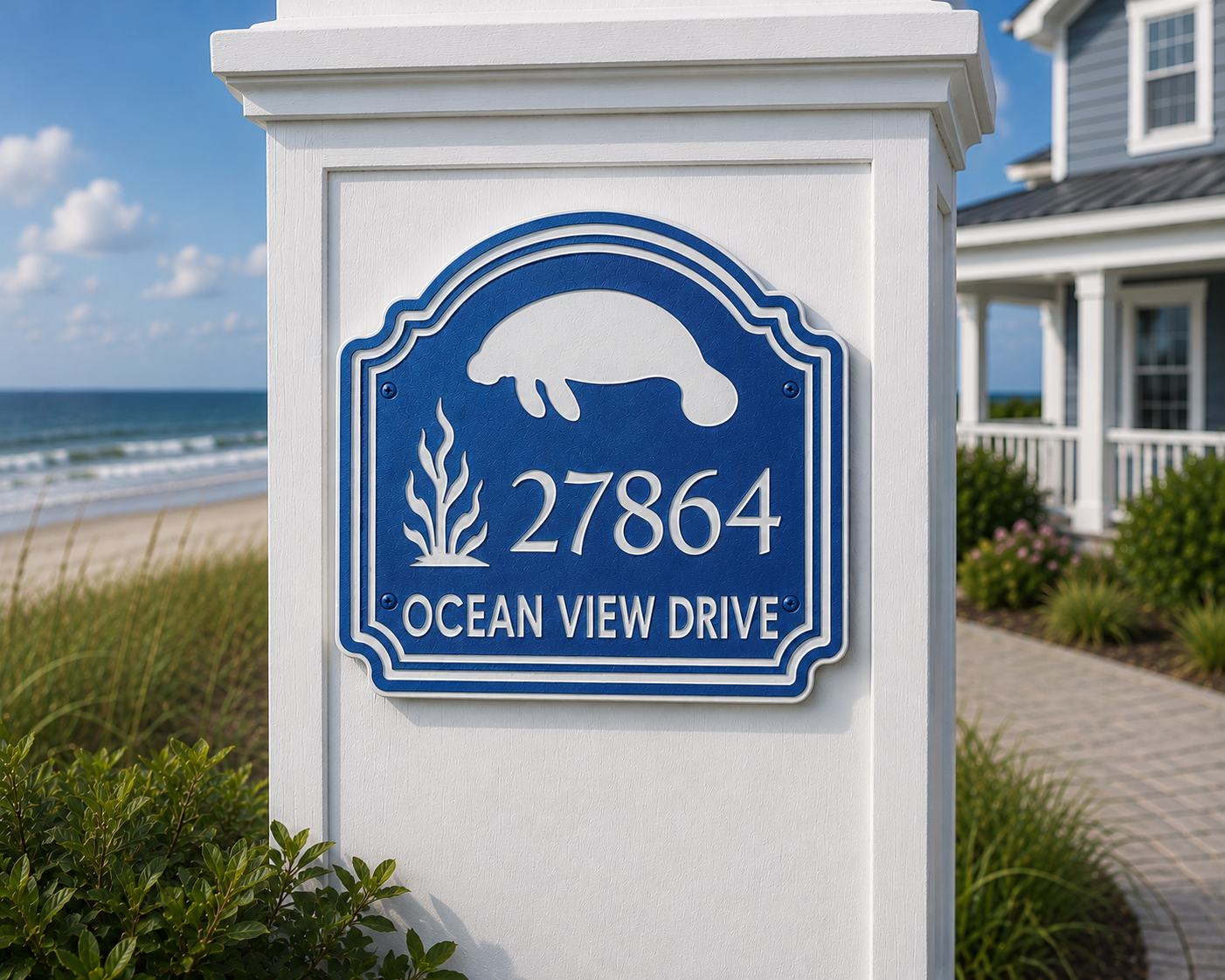 Specialty Address Sign - Manatee