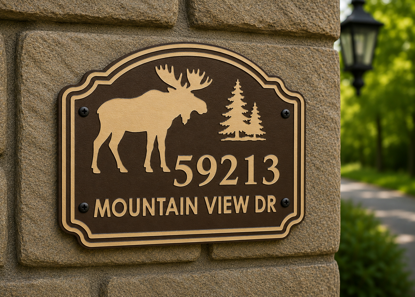 Custom Moose Address Sign