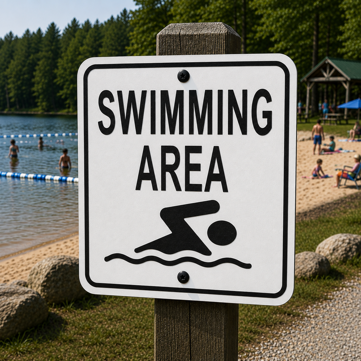 Swimming Area Sign 10 x 10