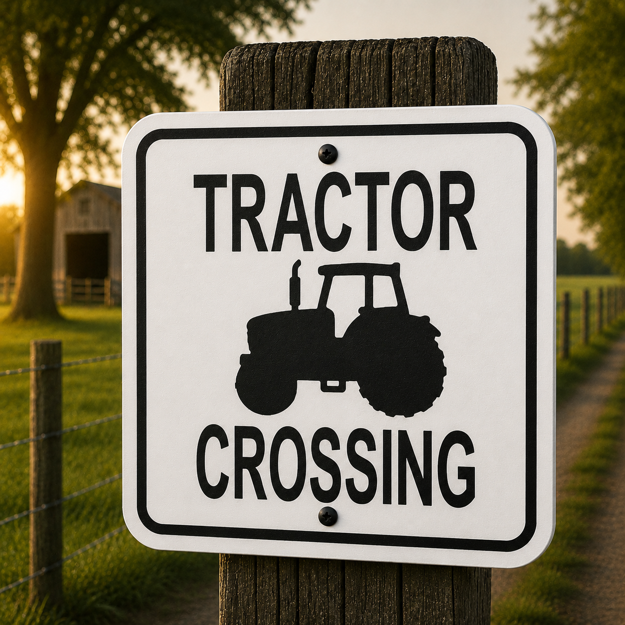 Tractor Crossing Sign