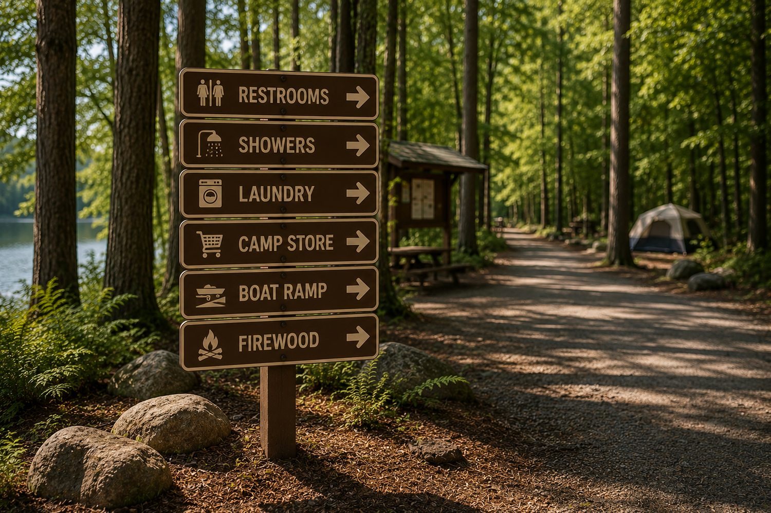 Campsite Amenities & Navigation