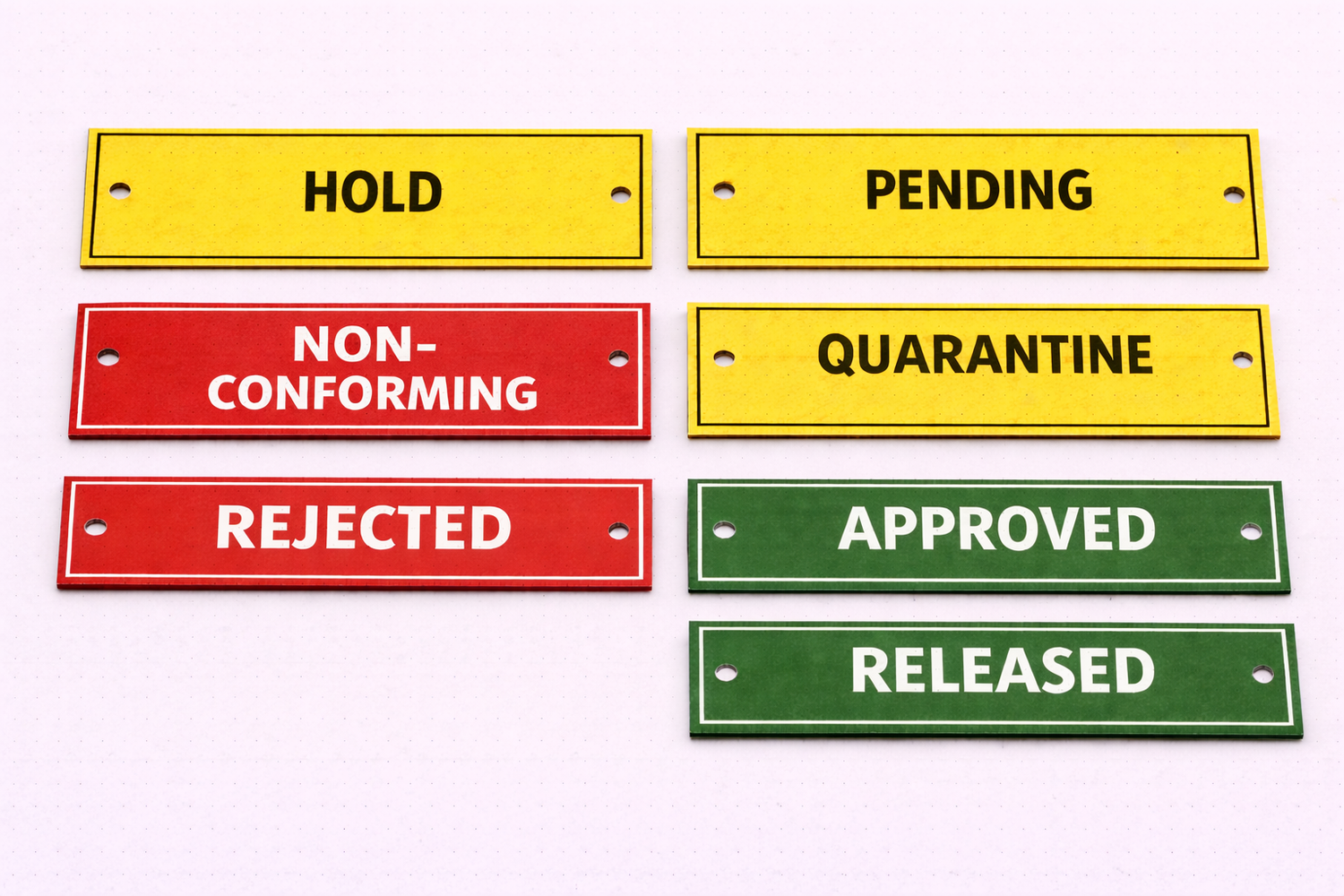 Material Status Tags