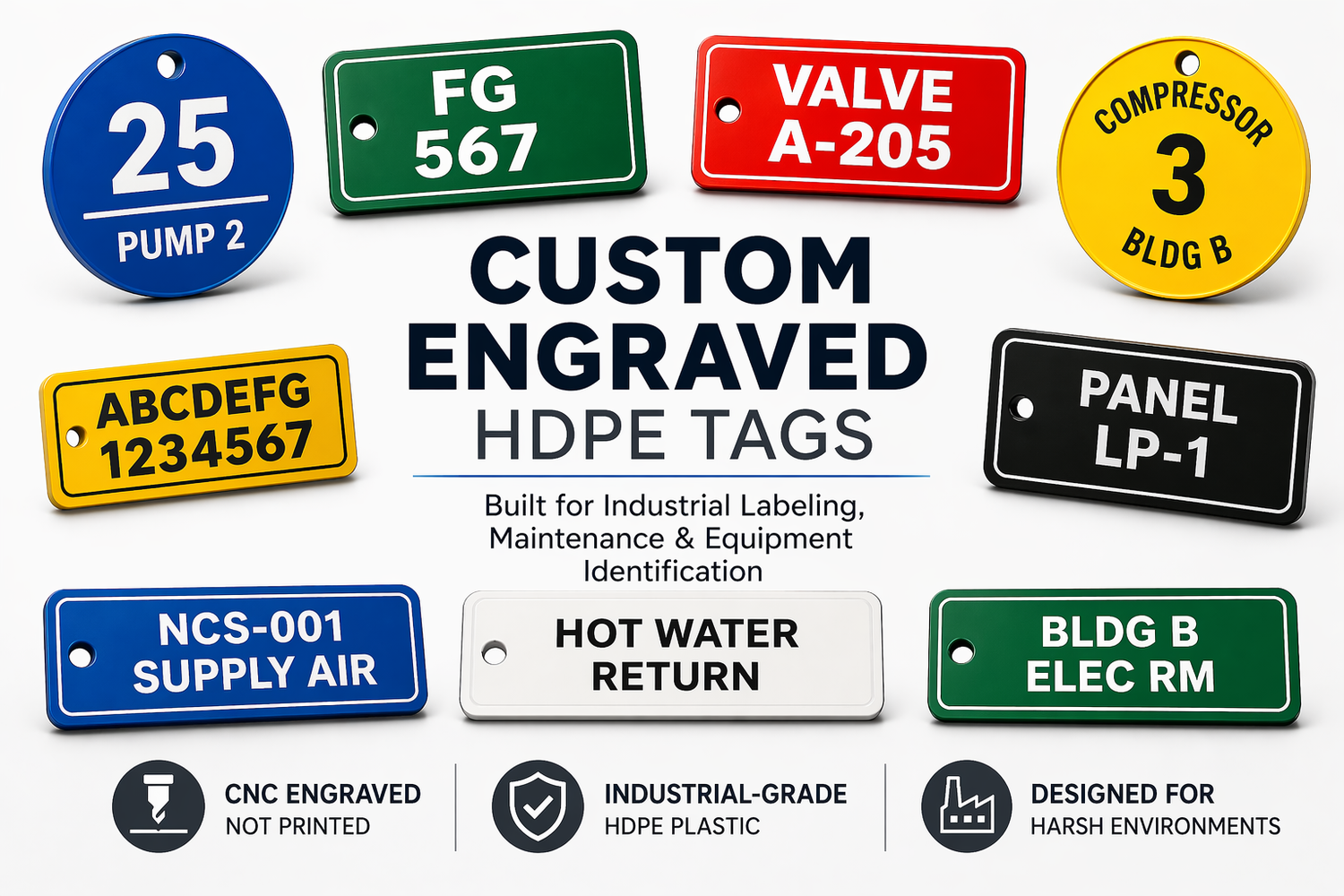 Custom Engraved HDPE Tags