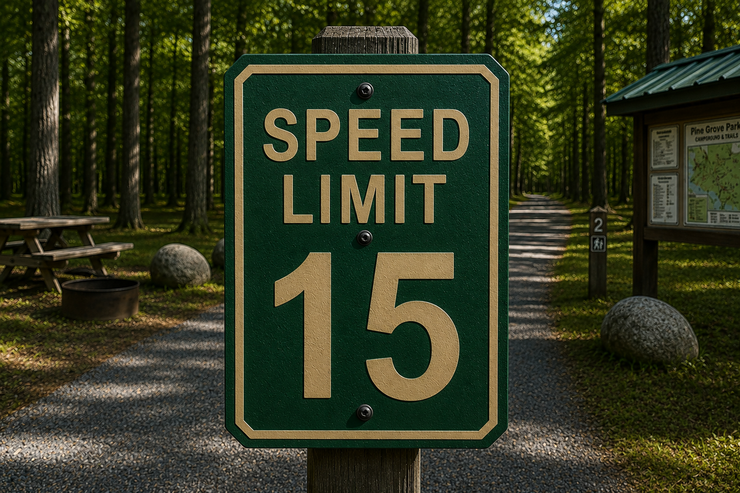 15 MPH Speed Limit Sign