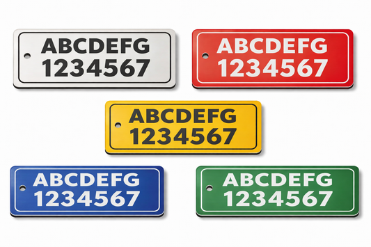 Custom Engraved 3" X 6" HDPE Tag - 2 Line