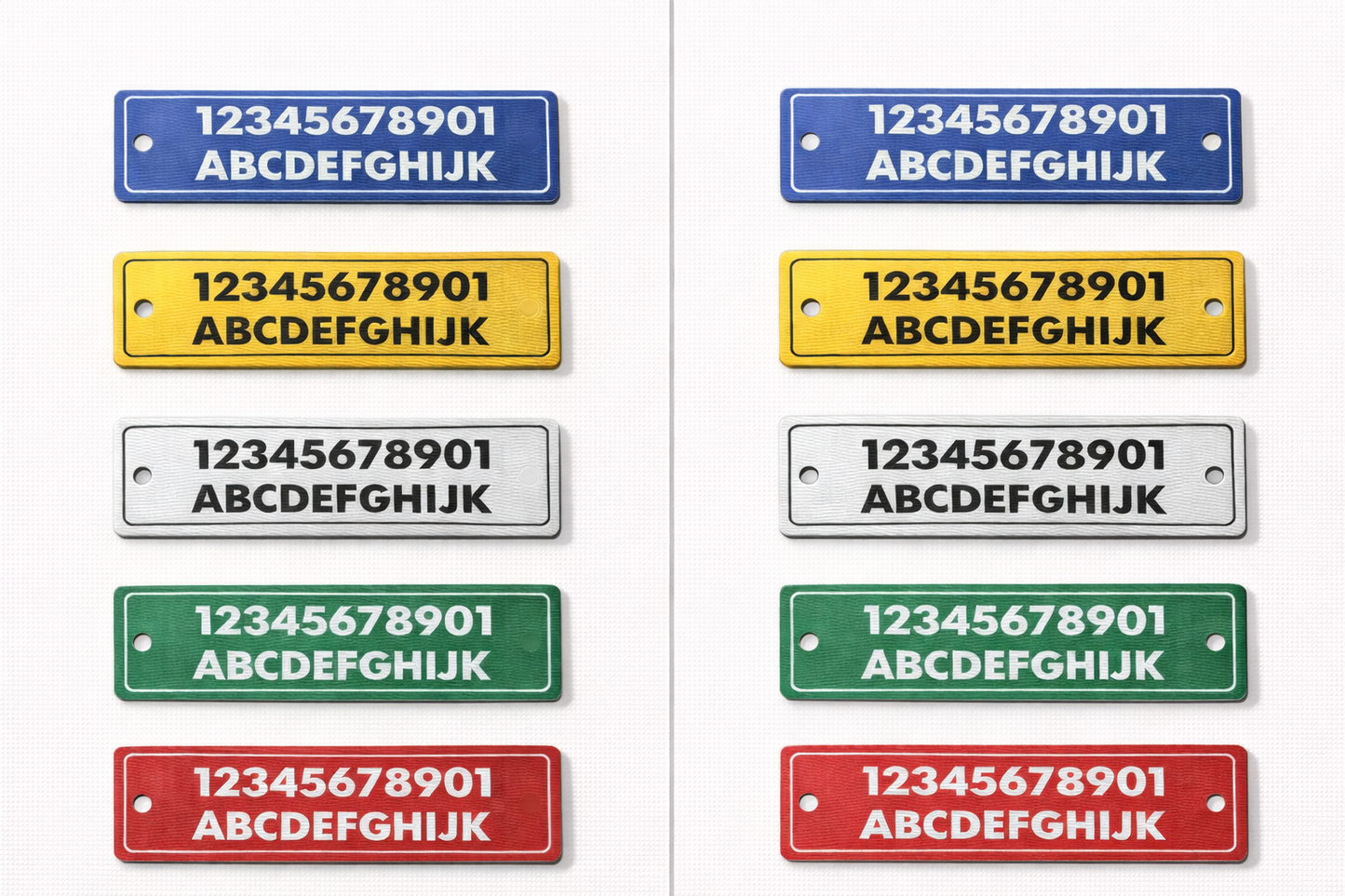Custom Engraved 3" X 8" HDPE Tag - 2 Line