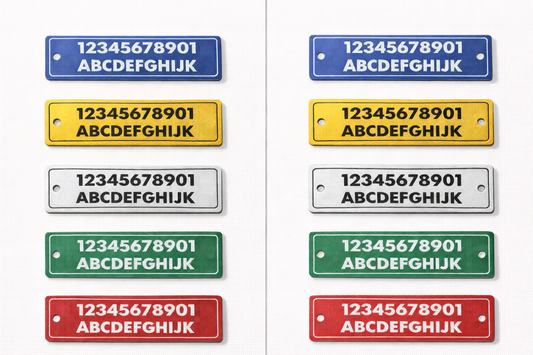 Custom Engraved 3" X 8" HDPE Tag - 2 Line