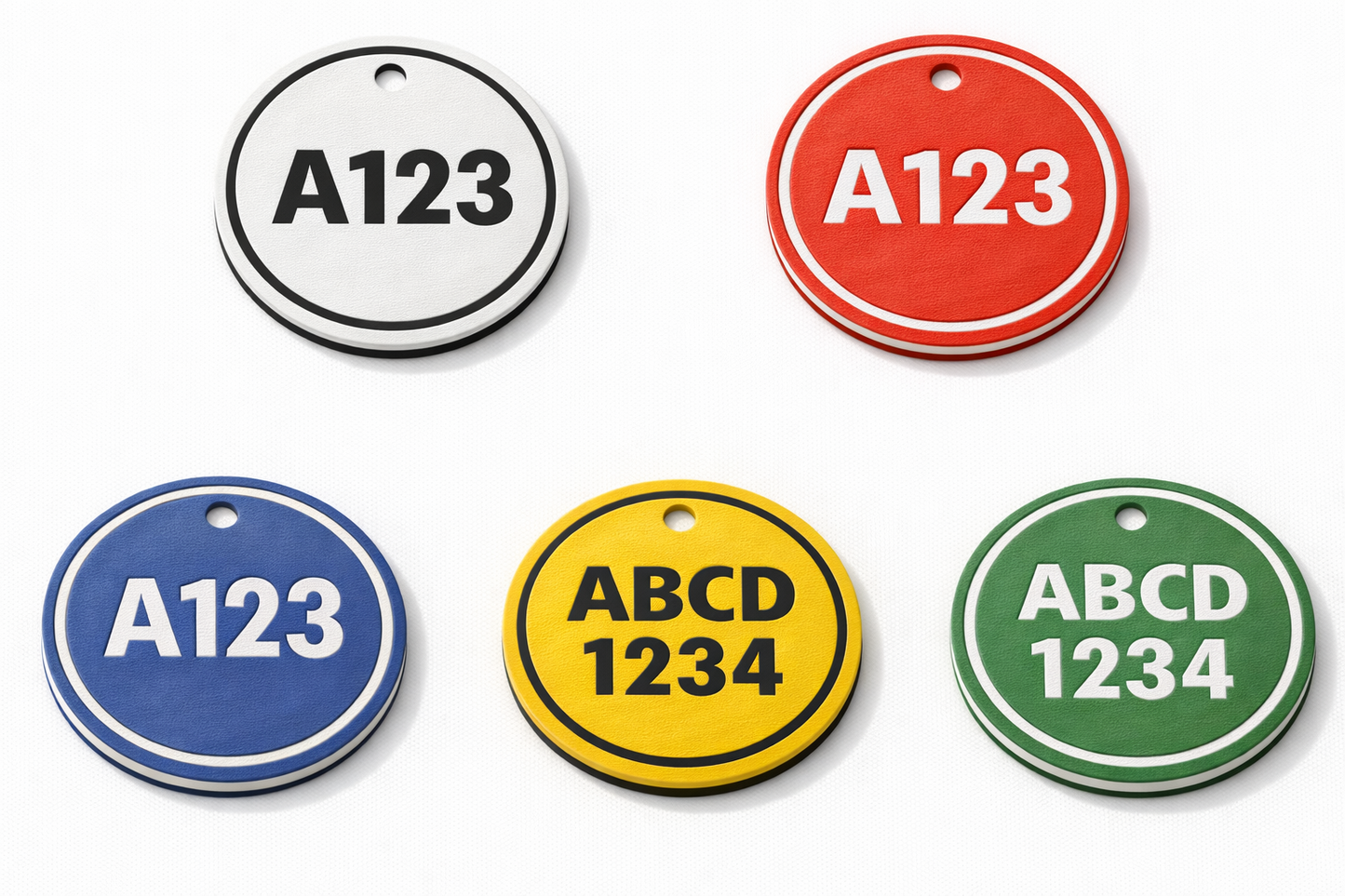 Custom Engraved 4" Round HDPE Tag - 2 Line