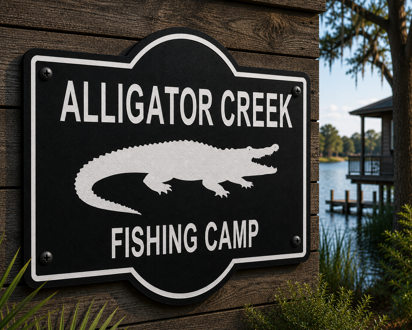 Customizable Alligator Sign