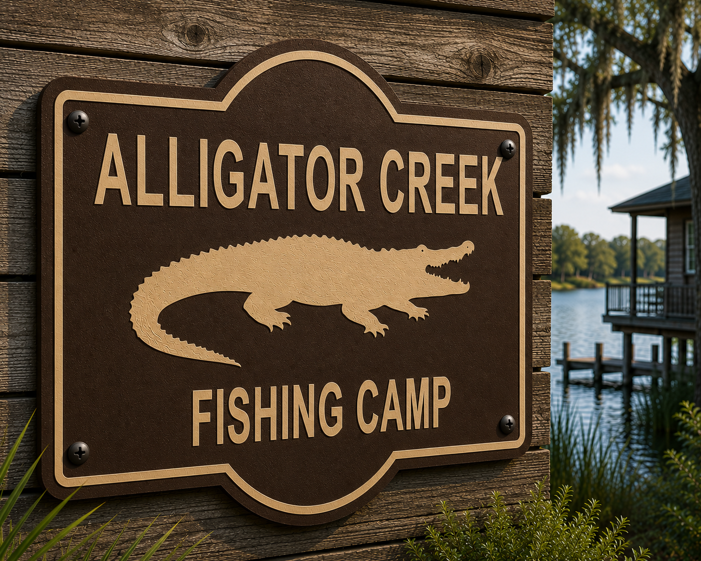 Customizable Alligator Sign