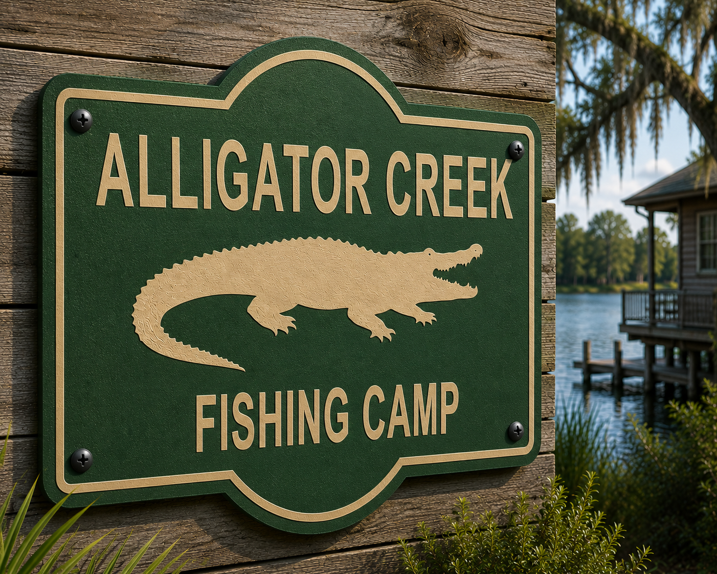 Customizable Alligator Sign