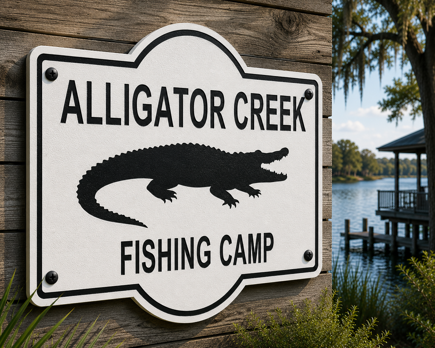 Customizable Alligator Sign