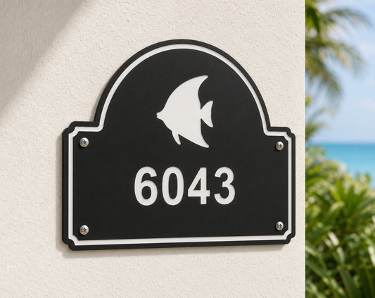 Angelfish Coastal Address Plaque