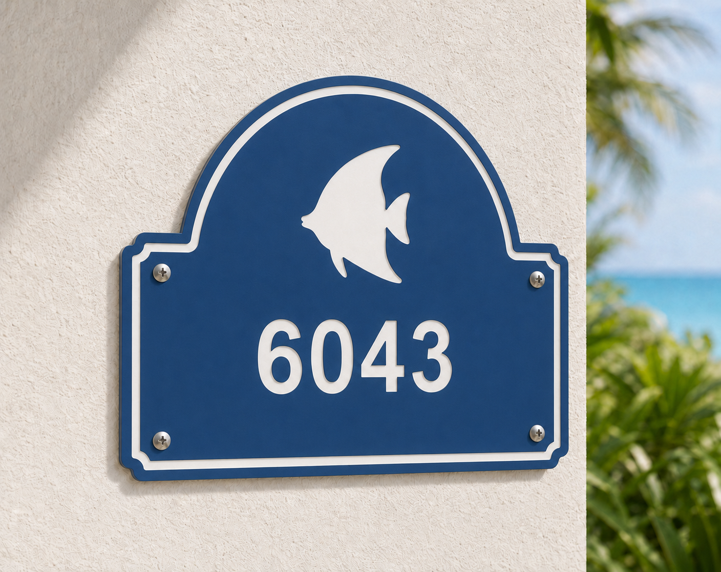 Angelfish Coastal Address Plaque