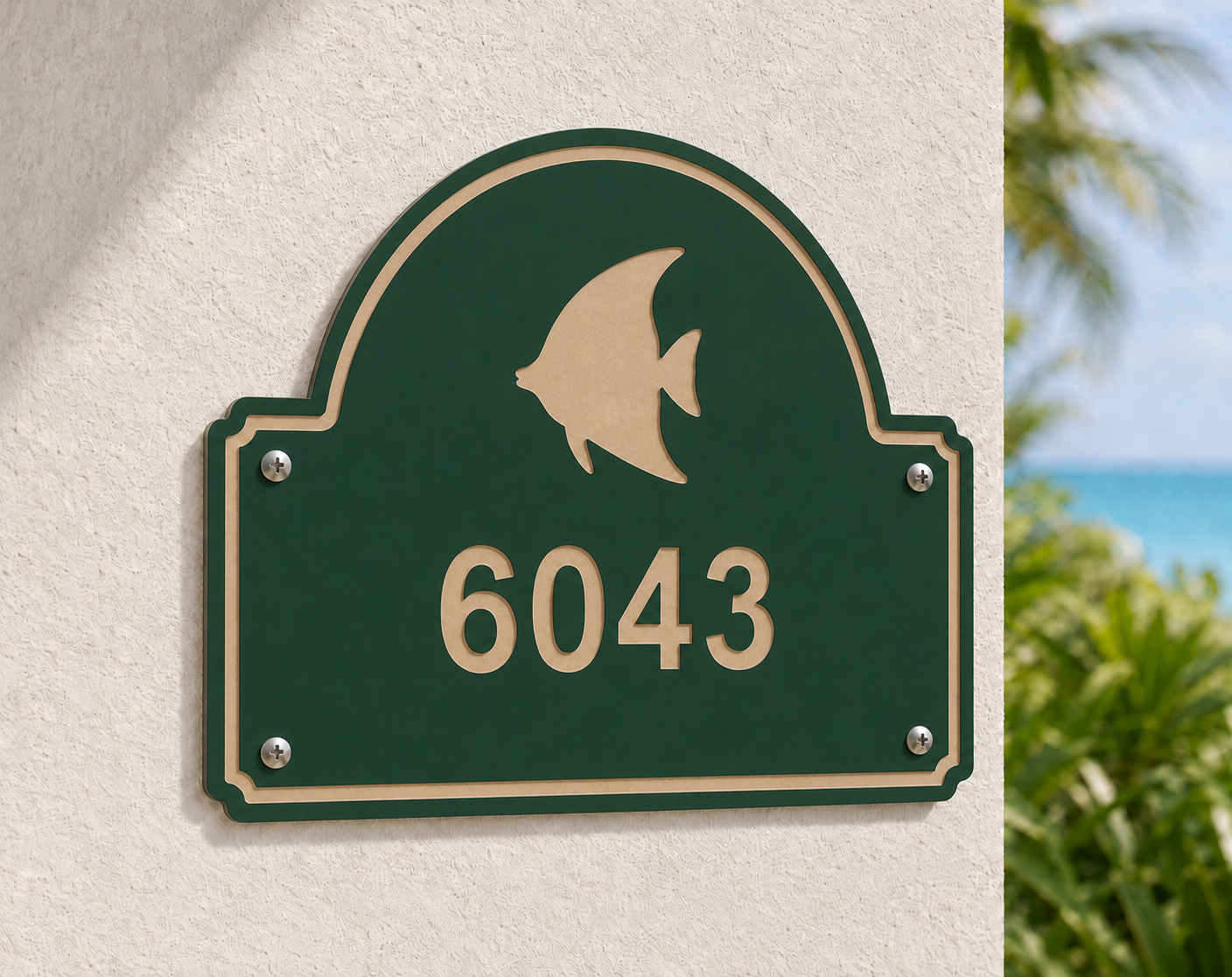Angelfish Coastal Address Plaque