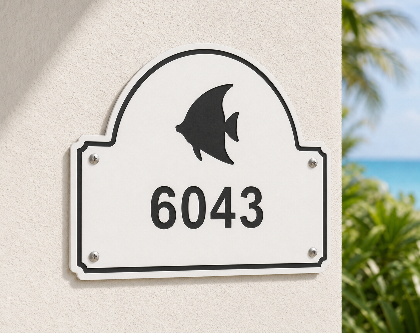 Angelfish Coastal Address Plaque