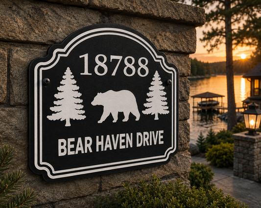 Custom Bear Address Sign