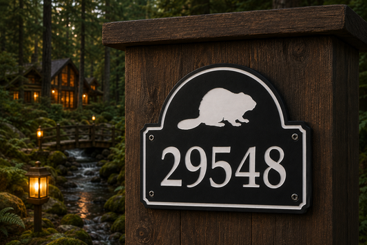 Beaver Numeric Address Sign