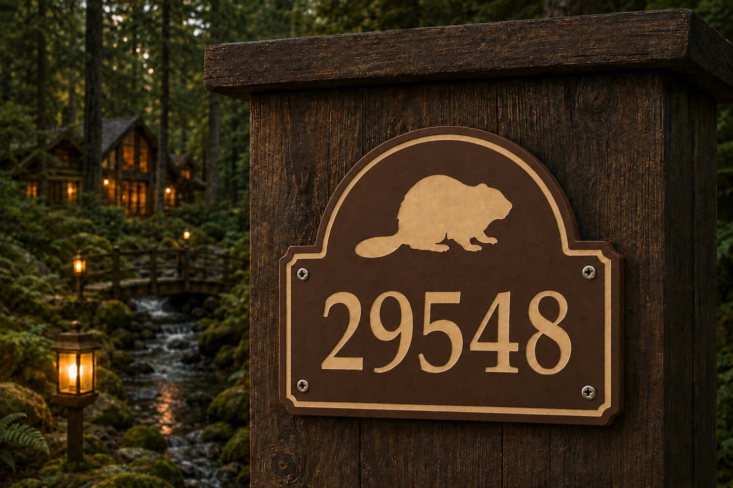 Beaver Numeric Address Sign