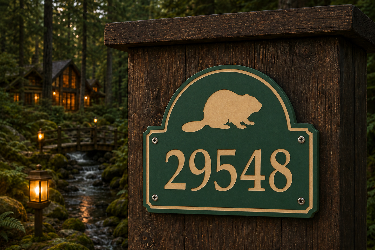 Beaver Numeric Address Sign