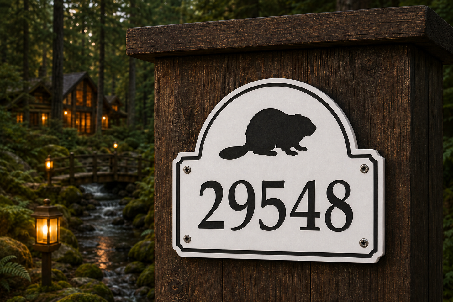 Beaver Numeric Address Sign
