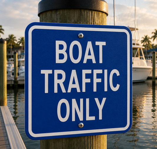 Boat Traffic Only Sign 10 x 10