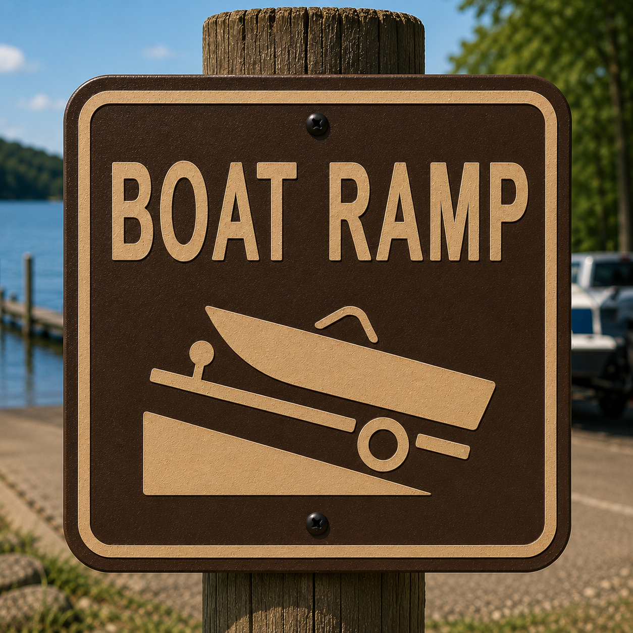 Boat Ramp Sign 10 x 10